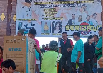 Rayakan HUT Kemerdekaan RI ke-79, Desa Ngimbang Mojosari Adakan Karnaval dan Jalan Sehat