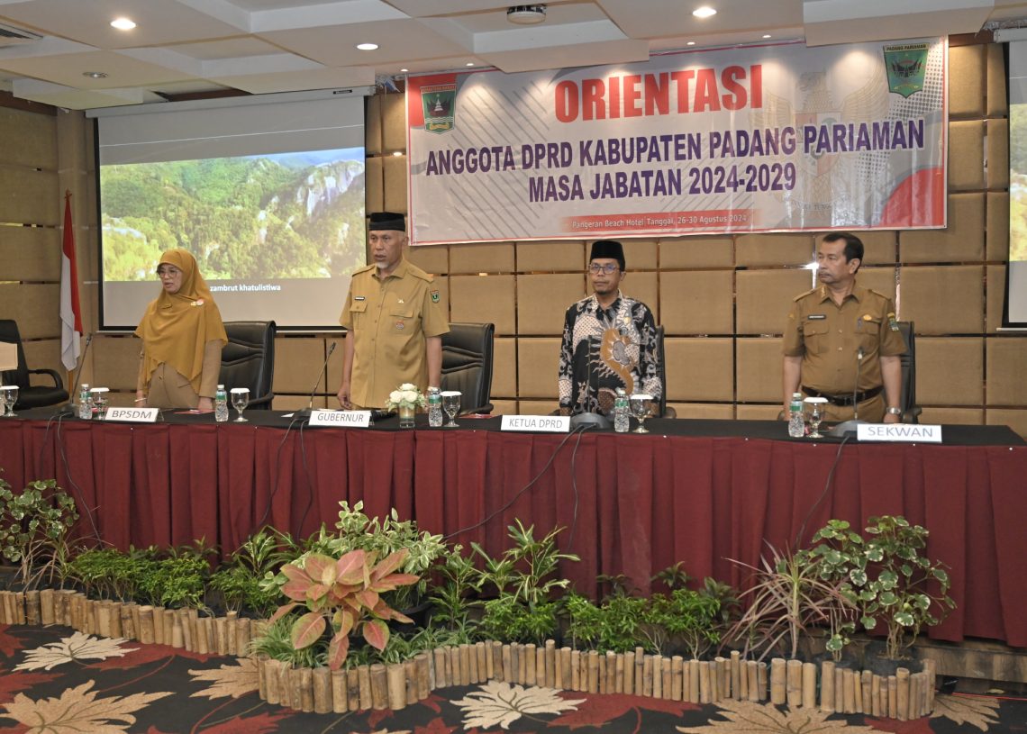 Orientasi DPRD Padang Pariaman, Gubernur Mahyeldi Ingatkan Pentingnya Keselarasan RPJMD dengan RPJMN