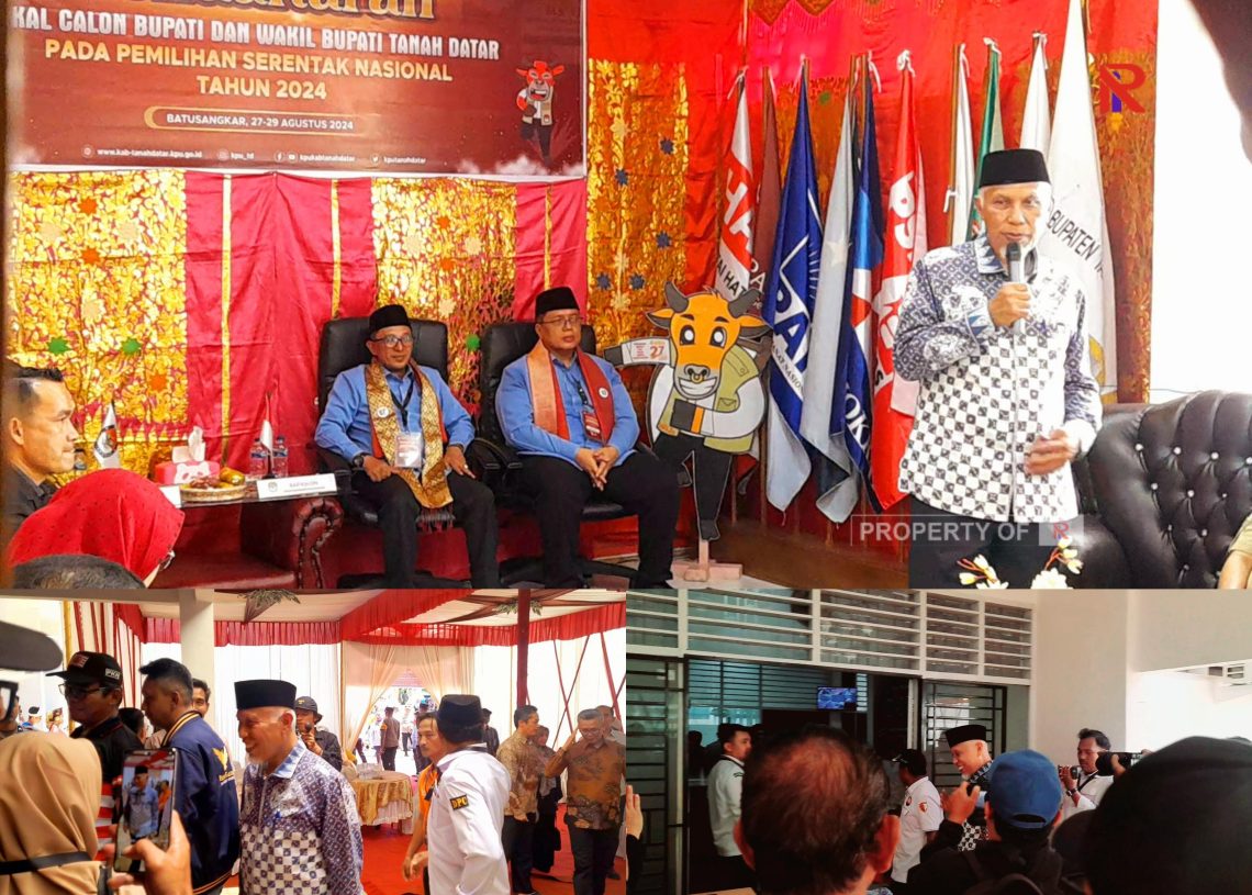 Paslon Eka-Fadly Mendaftar ke KPU Tanah Datar, Dukungan Partai Pengusung Terlihat Menguat