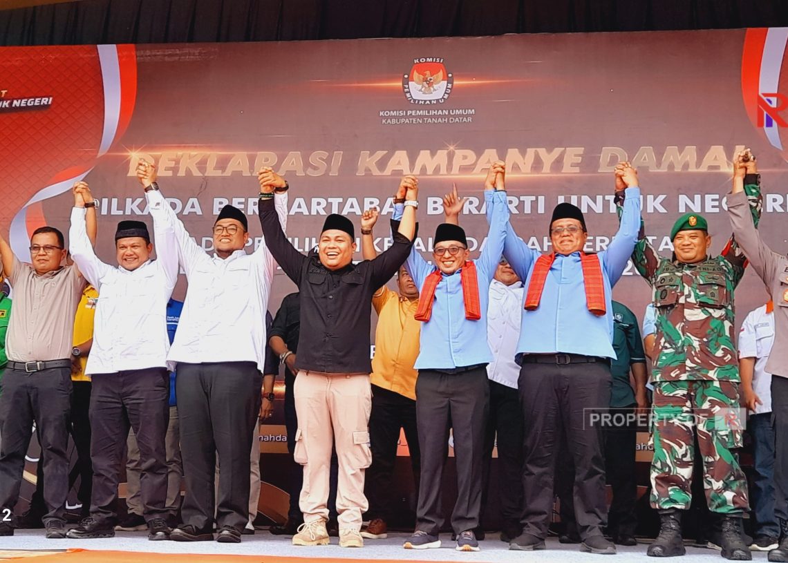 KPU Tanah Datar Deklarasikan Kampanye Damai Pilkada 2024 di Batusangkar