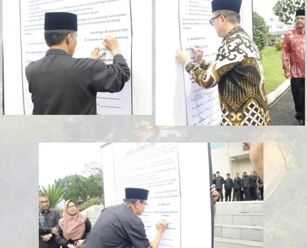 Pjs Walikota Bukittinggi Pimpin Apel Pembacaan Ikrar Netralitas ASN dan Penandatanganan Pakta Integritas