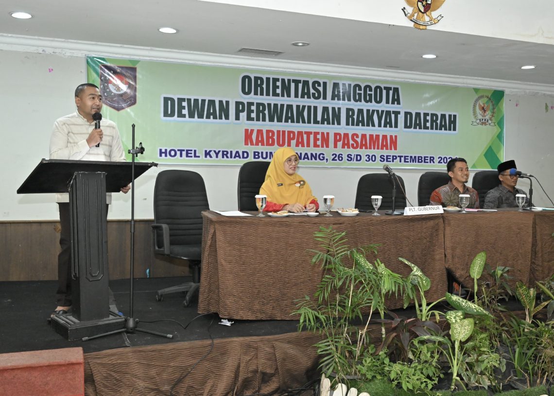 Ikuti Kegiatan Orientasi, Anggota DPRD Pasaman Diingatkan Plt Gubernur Audy soal Pentingnya Integritas