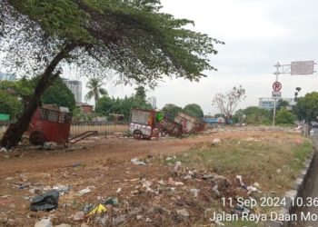Lahan Pertamanan di Jalan Daan Mogot, Tampak Kumuh dan Semerawut