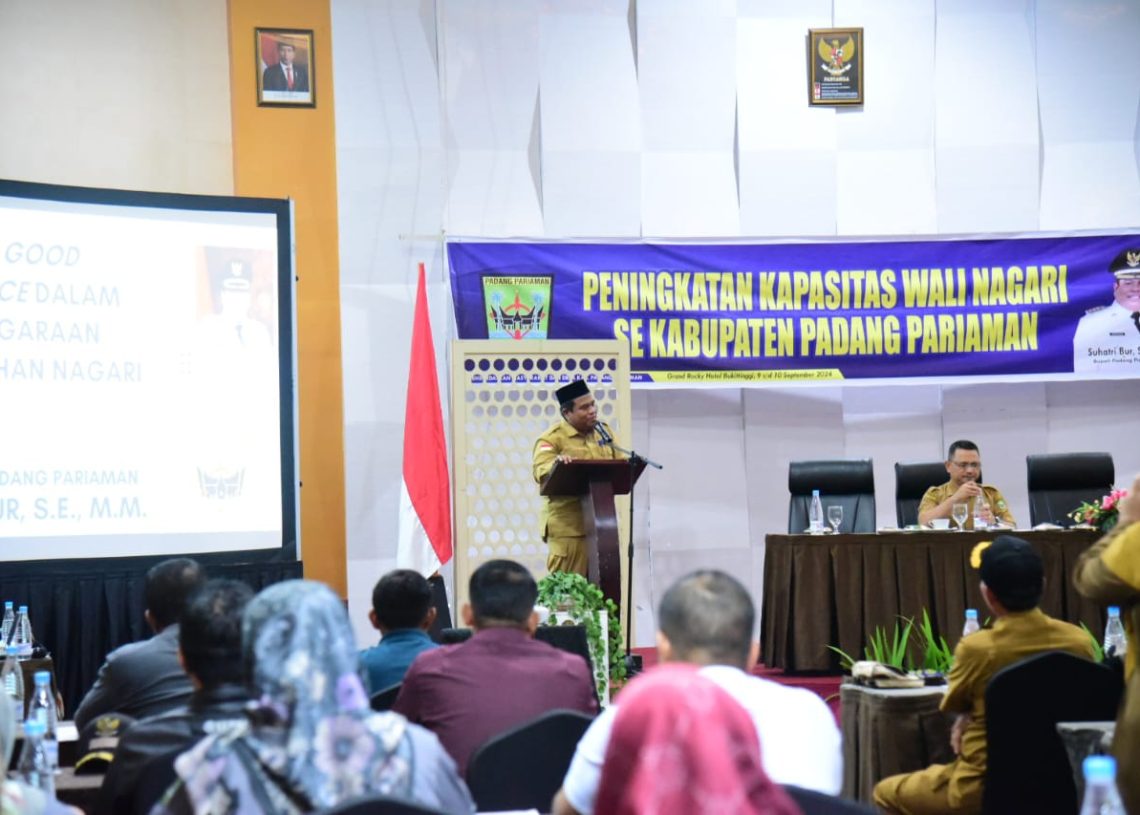 Bupati Suhatri Bur Sampaikan Harapan Besar pada Wali Nagari se-Padang Pariaman