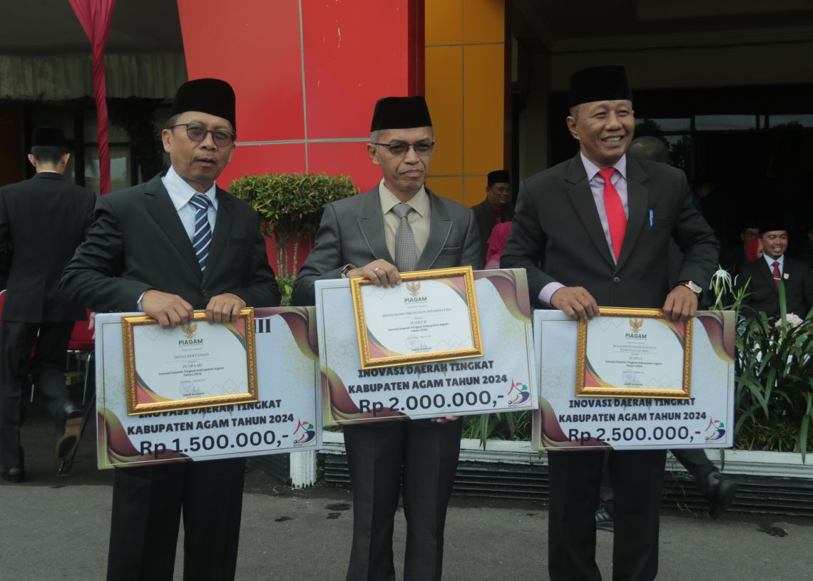 Pemkab Agam Berikan Penghargaan Inovasi Daerah untuk Sileton, Simaju, dan Pedati