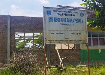 Menyorot Proyek Pembangunan SMP Negeri 02 Buana Pemaca Diduga Salahi Aturan