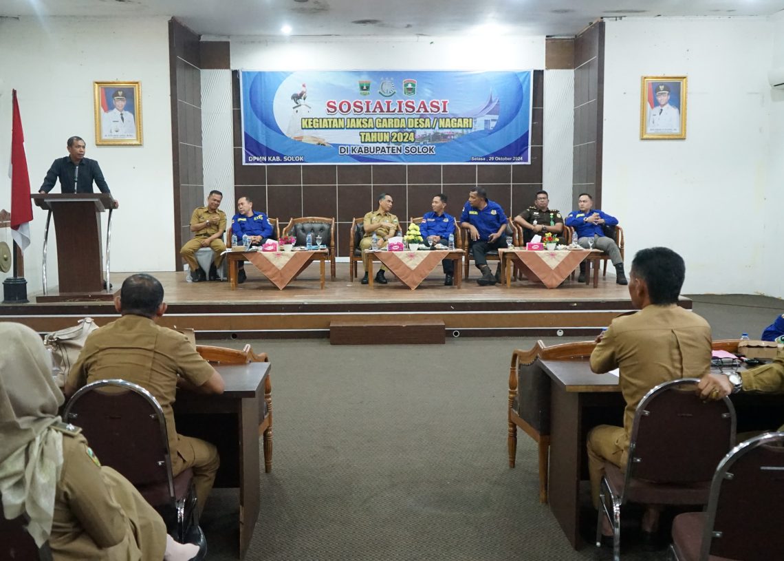Maksimalkan Penggunaan Dana Desa, Pjs Bupati Solok Buka Sosialisasi Kegiatan Jaksa Garda Desa