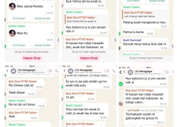 Beredar Percakapan di Grup WA “Setan” Berisi Oknum Pejabat Bajingan Pemko Pariaman
