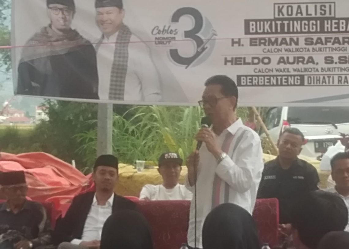 Mantan Wawako Bukittinggi Irwandi Dt. Batujuah : Pilihlah Pemimpin yang Bermanfaat untuk Masyarakat