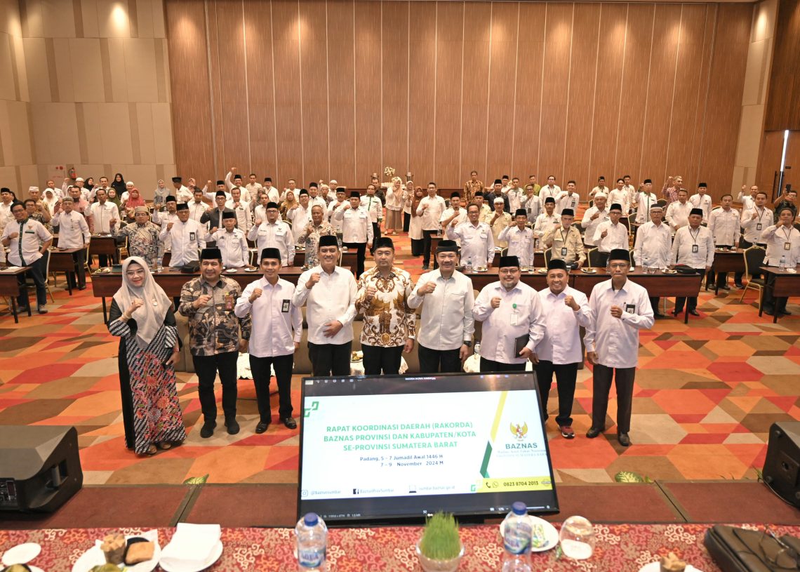 Dihadiri Ketua Baznas RI, Plt Gubernur Audy Joinaldy Buka Rakorda Baznas Provinsi dan Kabupaten/Kota