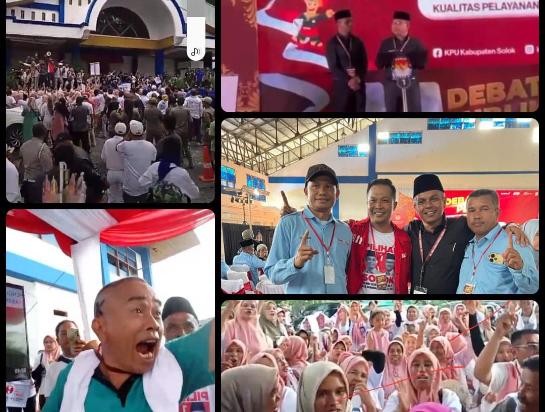 Di Debat Publik ke 2, Ratusan Pendukung Paslon 01 “Solok Berbudi” Padati Hall Gor Batu Batupang