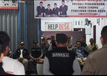 Jaga Kondusifitas Masa Tenang, Bawaslu Pariaman Gelar Patroli Pengawasan