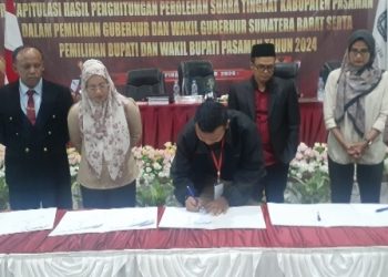 KPU Pasaman Gelar Rapat Pleno Rekapitulasi Tingkat Kabupaten