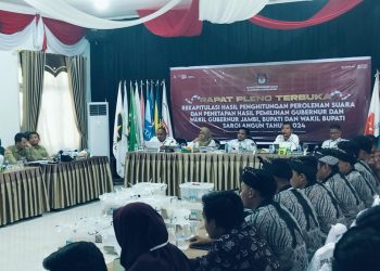 Resmi Dibuka, Rapat Pleno Rekapitulasi Pilgub Jambi dan Pilbup Sarolangun Berlanjut hingga Malam