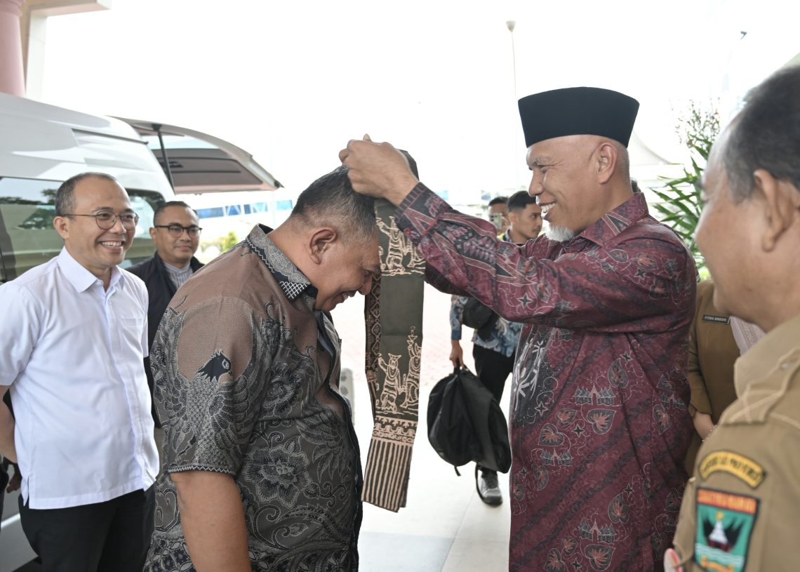 Gubernur Mahyeldi Sambut Kedatangan Wamen UMKM Helvi Yuni Moriza di Sumbar