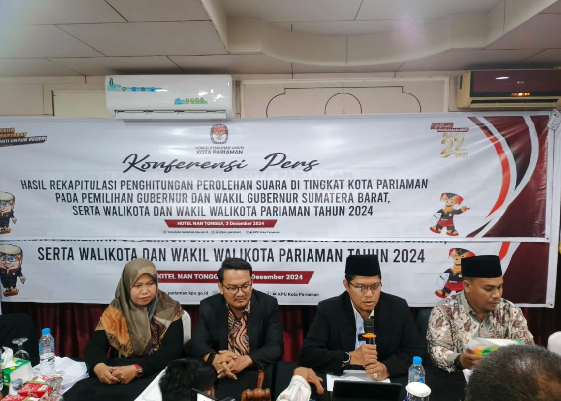 Hasil Rekap KPU Kota Pariaman Tetapkan Yota Balad-Mulyadi sebagai Walikota dan Wakil Walikota Terpilih