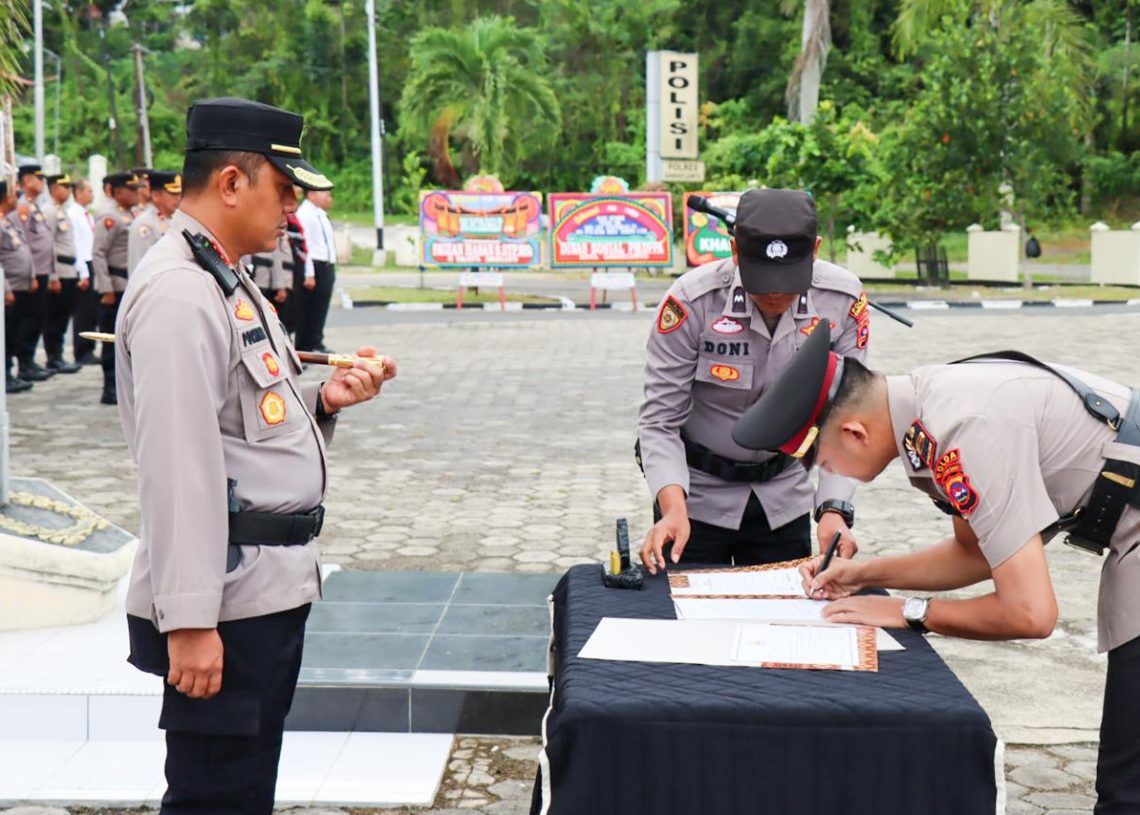 Kapolres Sawahlunto Pimpin Langsung Serah Terima Jabatan Kasat Reskrim Polres Sawahlunto