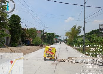 Pekerjaan Proyek Pelebaran Jalan Ruas Jalan Banjaragung Rampung