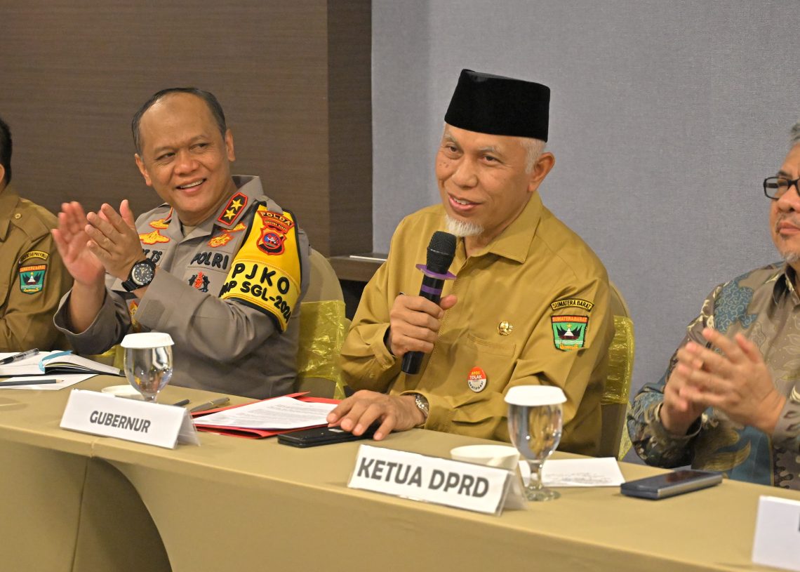 Komitmen Sukseskan Makan Bergizi Gratis, Gubernur Mahyeldi Diskusi dengan Badan Gizi dan Forkopimda