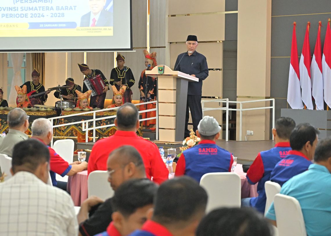 Hadiri Pelantikan Pengurus Persambi Sumbar, Gubernur Ingatkan Pentingnya Pembinaan Atlit Usia Muda