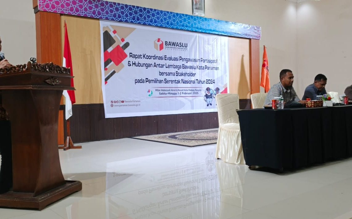Bawaslu Kota Pariaman Libatkan Seluruh Unsur Stakeholder Evaluasi Pengawasan Partisipatif