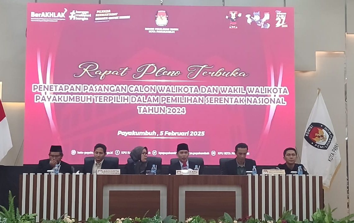 MK Tolak Gugatan Pasangan Supardi-Tri, Pasangan Zuzema Ditetapkan sebagai Walikota dan Wakil Walikota Payakumbuh