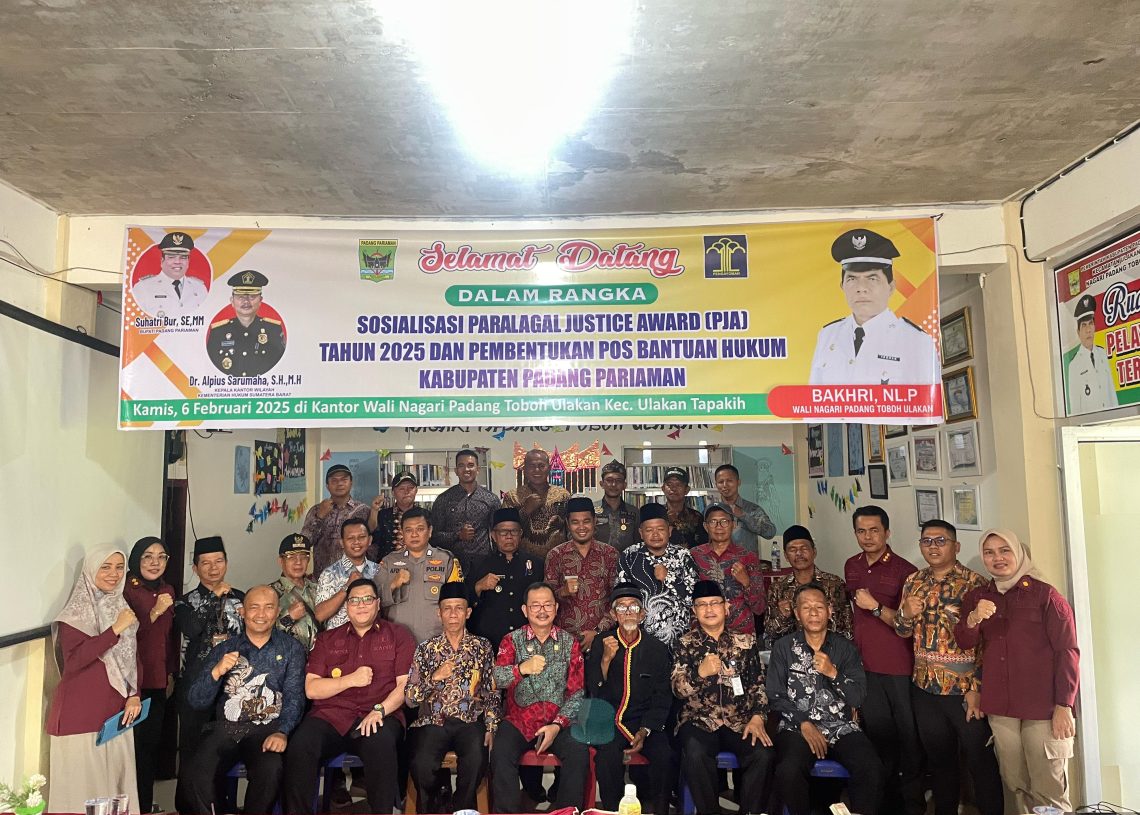 Sosialisasikan PJA 2025, Pemkab Padang Pariaman Gandeng Kanwil Kemekum Sumbar