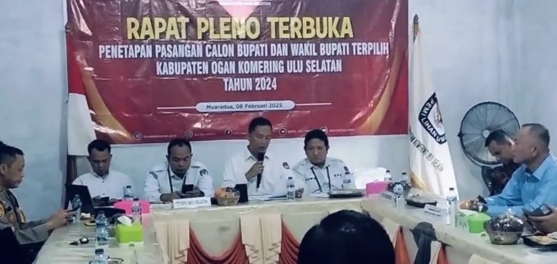 KPU OKU Selatan Tetapkan Pasangan Bupati dan Wakil Bupati Terpilih Usai Sidang Putusan Sengketa di MK