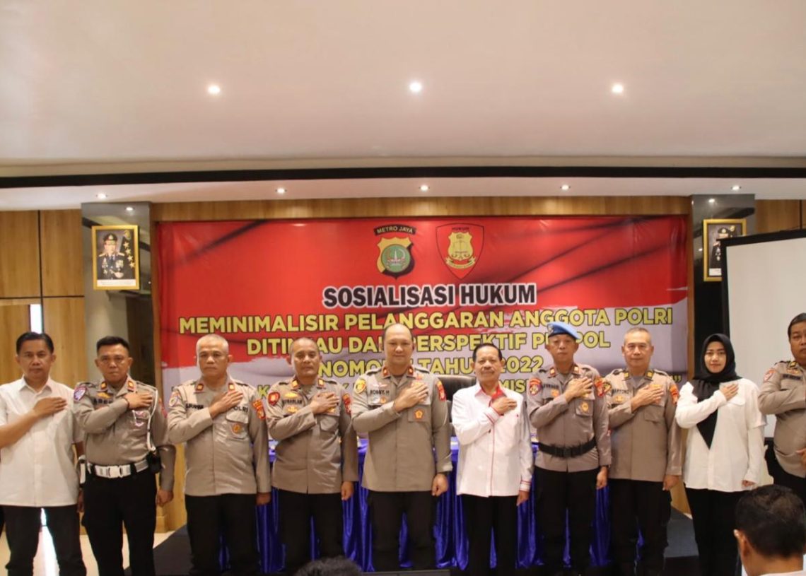 Sosialisasi Penyuluhan Hukum Meminimalisir Pelanggaran Anggota Polri Melalui Perpol Nomor 7 Tahun 2022