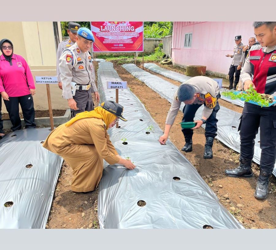 Polres Dharmasraya Luncurkan Program Pekarangan Pangan Lestari