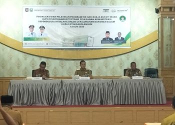 Perdana Ngantor, Wakil Bupati Sarolangun Resmi Buka Sosialisasi Aplikasi PAK KADES