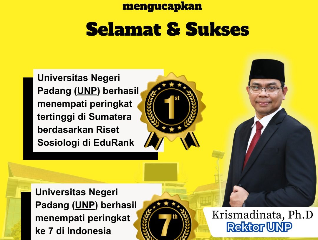 UNP Raih Peringkat Teratas di Sumatera dan Peringkat 7 Nasional dalam Riset Sosiologi Tahun 2025