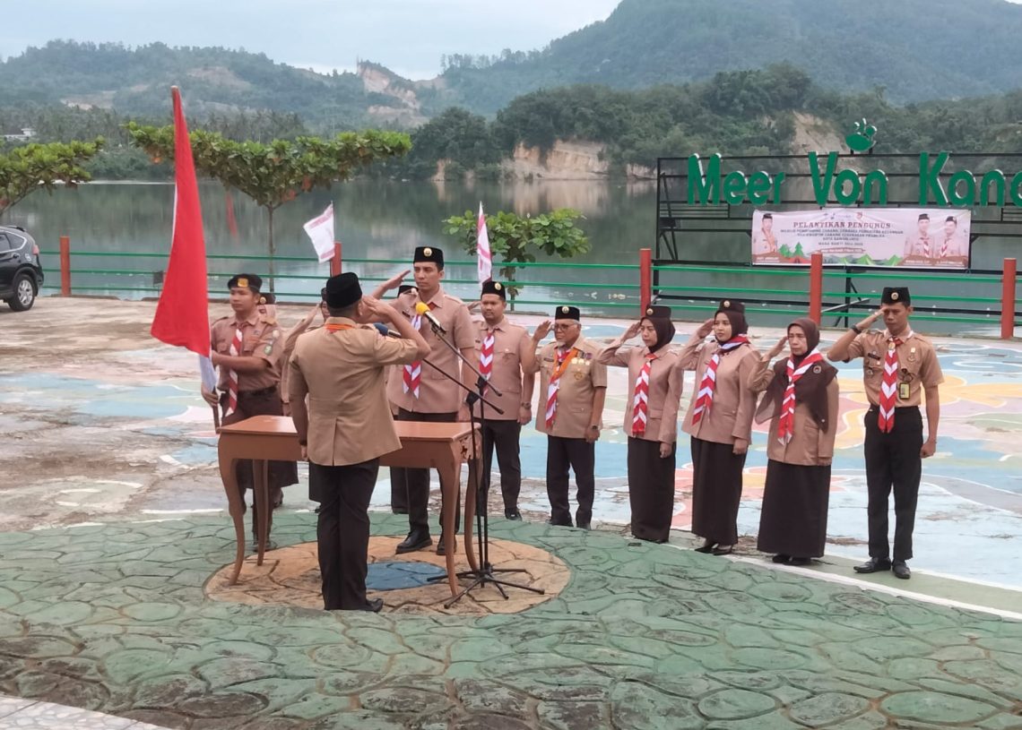 Riyanda Putra Ka Mabicab dan Jefrry Hibatullah Ka Kwarcab Gerakan Pramuka Kota Sawahlunto