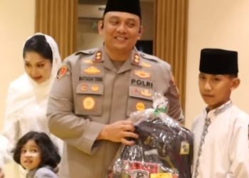 Kapolres Pelabuhan Tanjung Priok Bahagiakan Anak Yatim Piatu