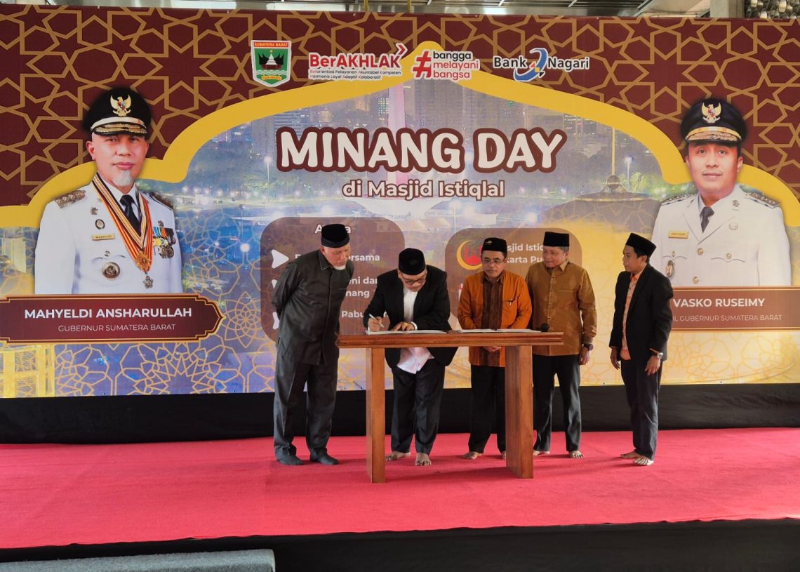 Dibuka Gubernur Mahyeldi, Event Minang Day Tandai MoU Masjid Istiqlal dan Masjid Raya Sumbar
