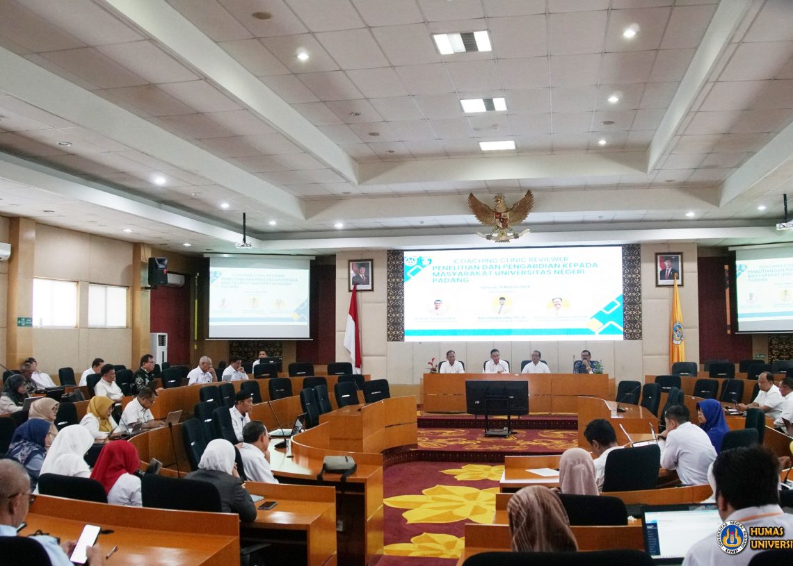 UNP Gelar Coaching Clinic Reviewer untuk Tingkatkan Kualitas Penelitian