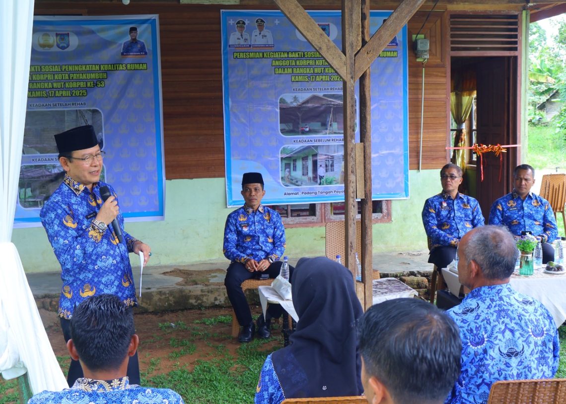 Wali Kota Payakumbuh Zulmaeta Resmikan Program Bakti Sosial Peningkatan Anggota Korpri