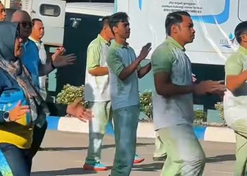 Karyawan/ti Perumda Air Minum Kota Padang Gelar Senam Pagi