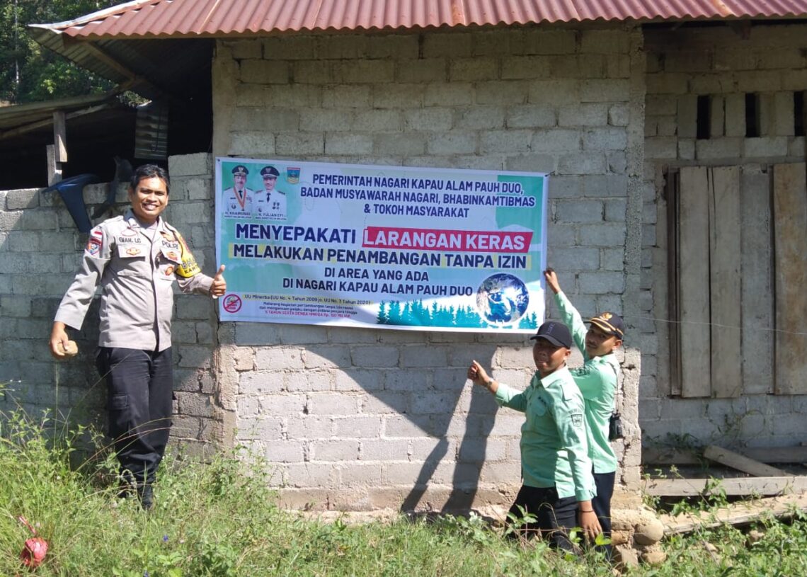 Pemerintah Nagari di Solok Selatan Tolak Aktivitas Tambang Emas Ilegal
