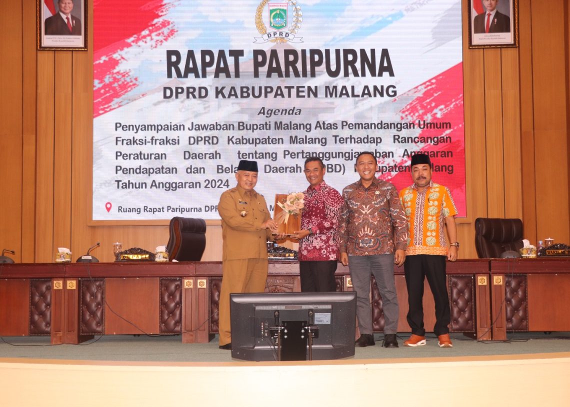 Paripurna Penyampaian Jawaban Bupati Malang atas Pandangan Umum Fraksi DPRD Kabupaten Malang