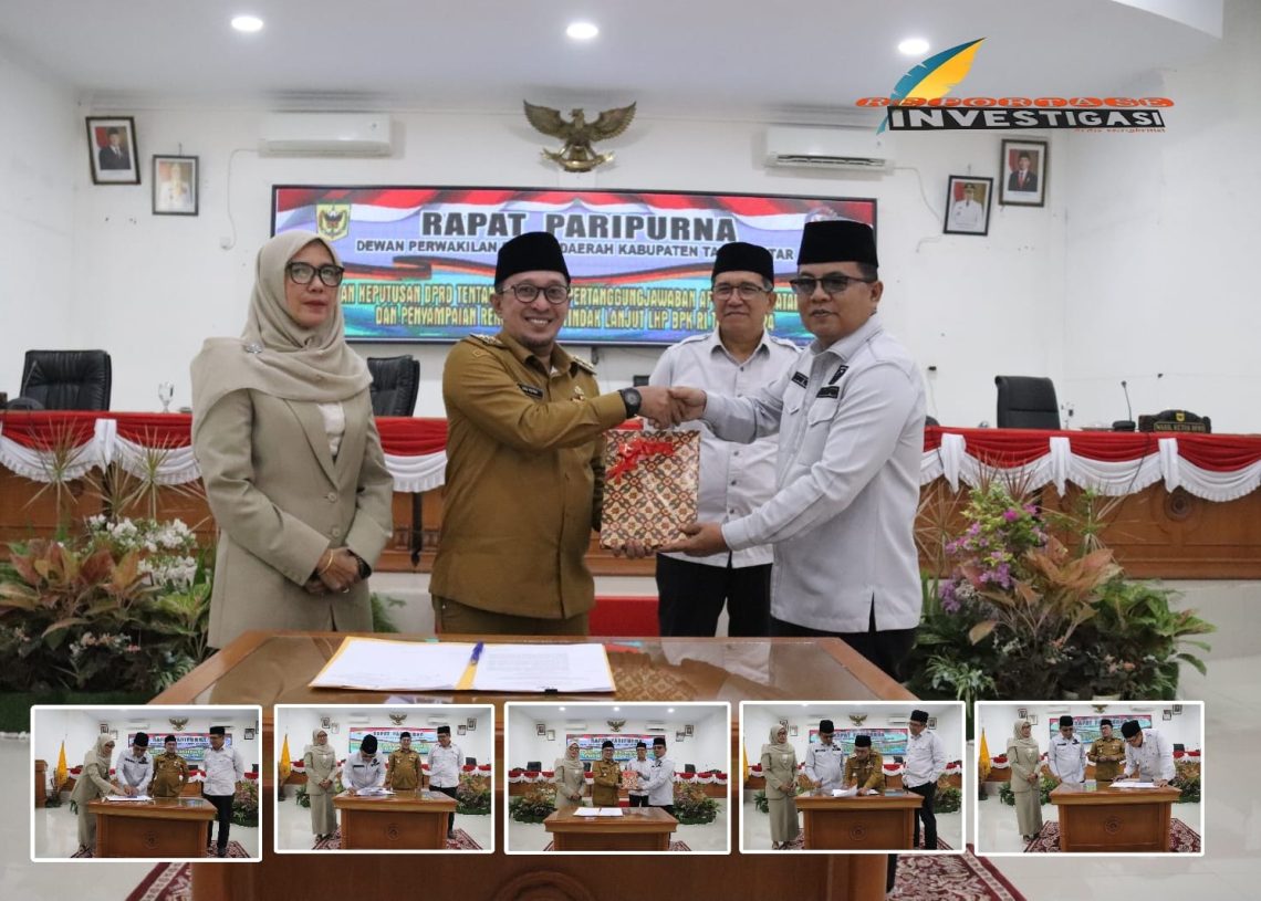 APBD 2024 Resmi Jadi Perda, DPRD Tanah Datar Beri Rekomendasi Perkuat PAD
