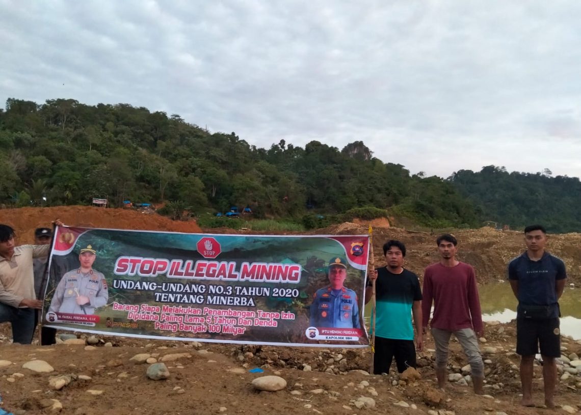 Patroli Siber Tim Satgas Anti Ilegal Mining Solsel Endus Aktivitas Penambangan Emas Ilegal di Ulang Aling