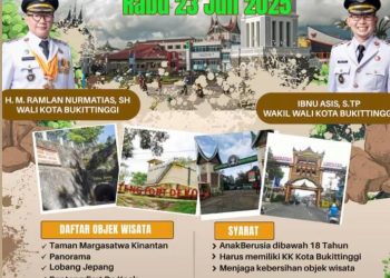 Peringatan HAN 2025, Pemko Bukittinggi Gratiskan Anak-Anak Masuk Objek Wisata