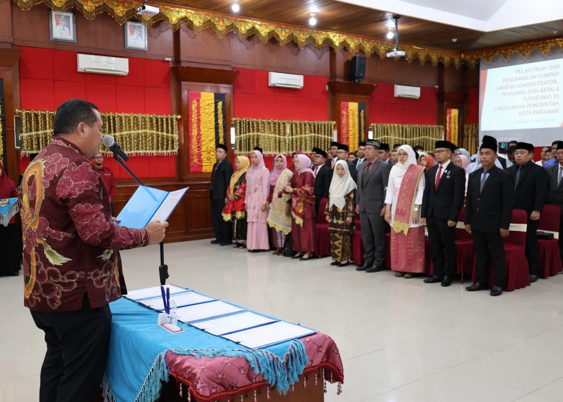 Wako Yota Balad Lantik 104 Pejabat Administrator, Pengawas dan Kepala Puskesmas