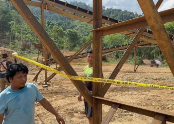 Garis Polisi Terpasang di Tambang Ilegal Solok, Masyarakat Minta Pihak Berwajib Tangkap Pelaku