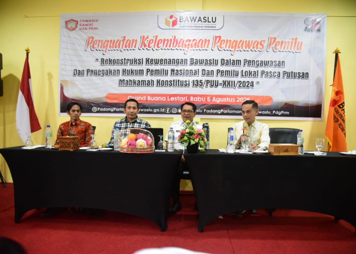 Hadiri Penguatan Kelembagaan Bawaslu Pasca Putusan MK 135/PUU-XXII/2024, JKA Apresiasi Inisiatif Bawaslu