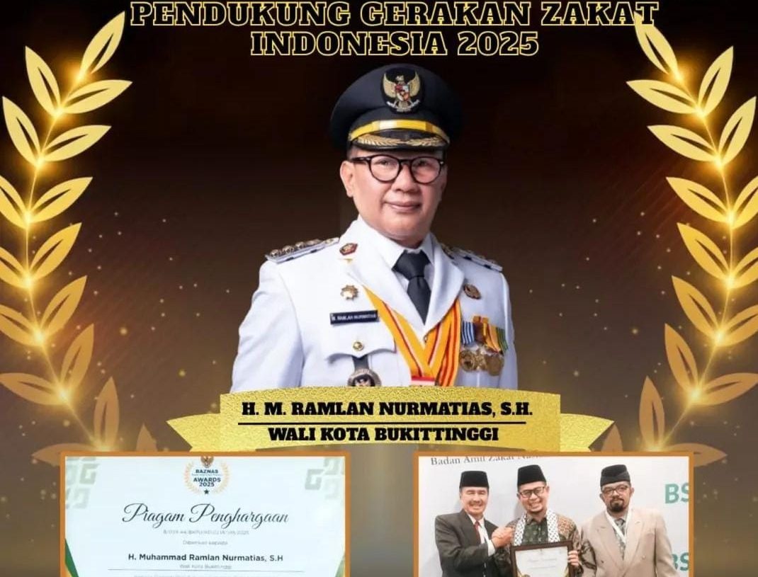 Membanggakan, Wako Ramlan Raih Penghargaan Baznas Awards 2025