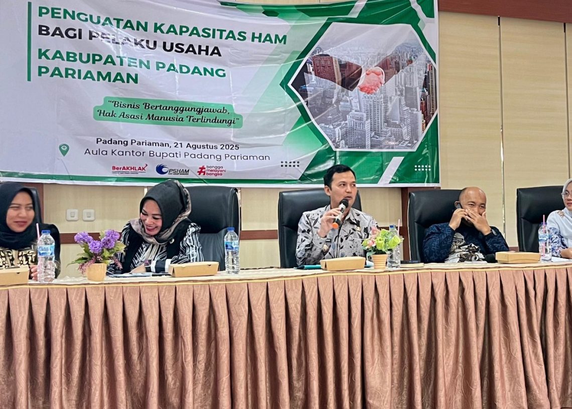 Pemkab Padang Pariaman Dorong Pelaku Usaha Integrasikan Prinsip HAM Berkelanjutan dan Bertanggung Jawab