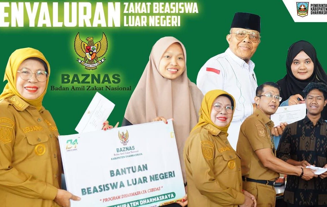 Wabup Dharmasraya Serahkan Bantuan Biaya Kuliah Luar Negeri