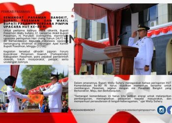 Semangat Pasaman Bangkit, Bupati Dan Wabup Perdana Pimpin Upacara HUT ke-80 RI